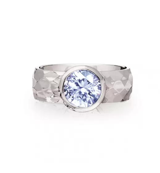 Кольцо для помолвки из стали INORI INR97D с фианитом