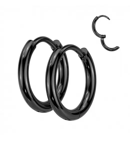 Серьги-кольца TATIC SE3065K из стали черные