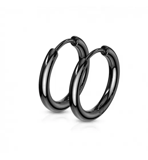 Серьги-кольца TATIC SE3065K из стали черные