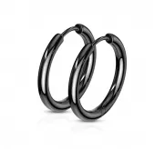Серьги-кольца TATIC SE3065K из стали черные