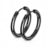 Серьги-кольца TATIC SE3065K из стали черные