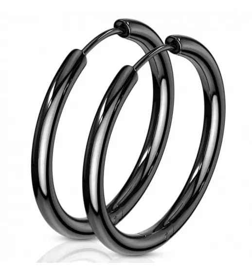 Серьги-кольца TATIC SE3065K из стали черные