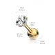 Серьга микроштанга PiercedFish JA05-WC для пирсинга уха из стали с круглым фианитом
