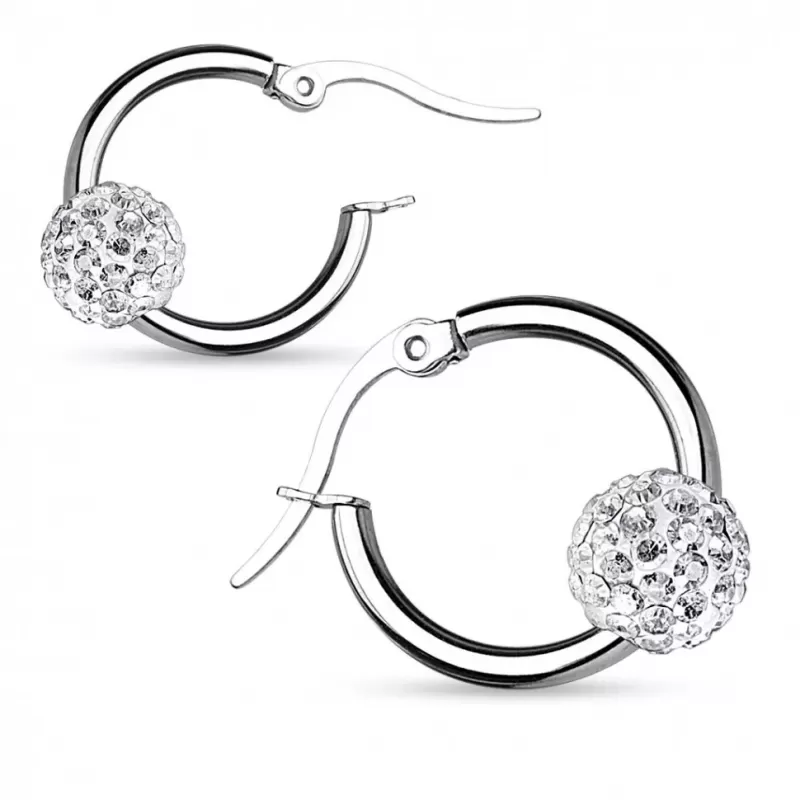 Серьги из стали TATIC SE2906 с кристаллами