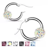 Серьги из стали TATIC SE2906 с кристаллами