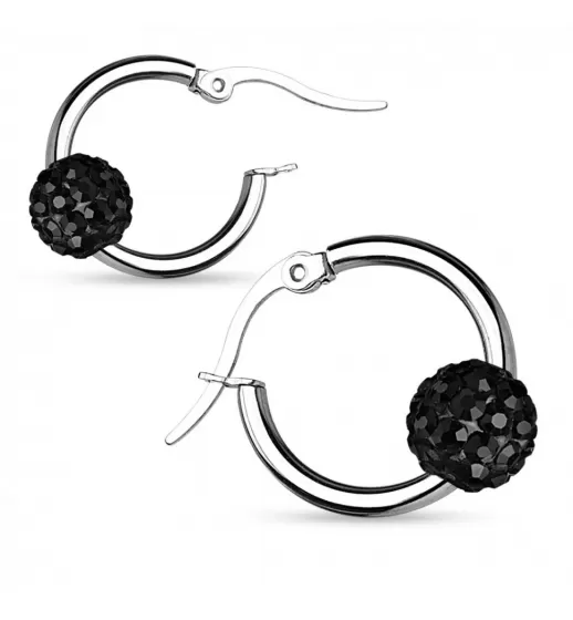 Серьги из стали TATIC SE2906 с кристаллами