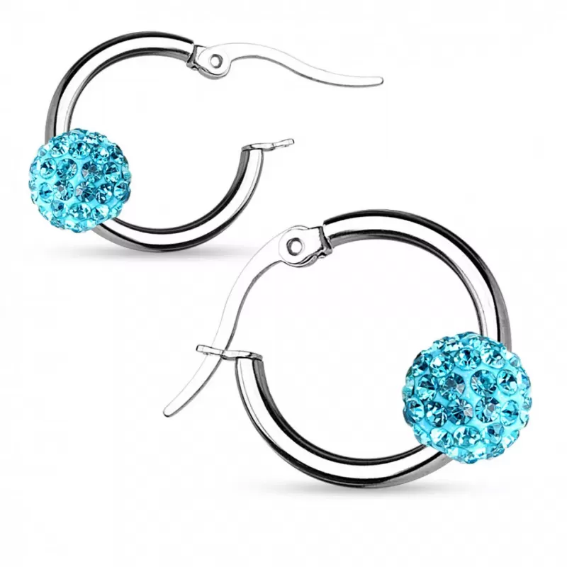 Серьги из стали TATIC SE2906 с кристаллами