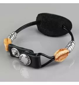 Кожаный браслет Scappa D-308 черный с ракушками