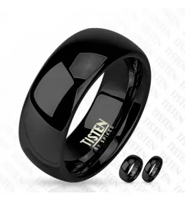 Кольцо Tisten из титан-вольфрама (тистена) R-TS-004 с черным покрытием