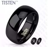 Кольцо Tisten из титан-вольфрама (тистена) R-TS-004 с черным покрытием