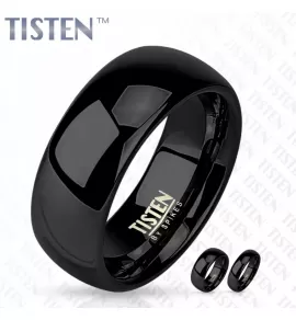 Кольцо Tisten из титан-вольфрама (тистена) R-TS-004 с черным покрытием