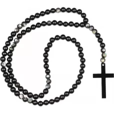 Мужской розарий Everiot Select LNS-3064 из агата, эбенового дерева и гелиотиса