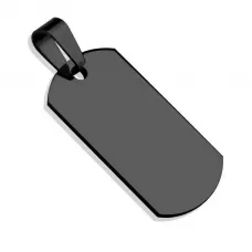 Мужской кулон под гравировку AL-SSP-2660 из стали в форме армейского жетона