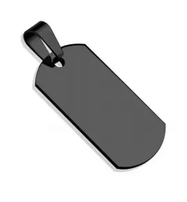 Мужской кулон под гравировку AL-SSP-2660 из стали в форме армейского жетона