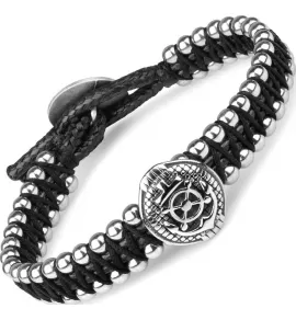 Плетеный мужской браслет из гематита Everiot Select LNS-3125 с якорем