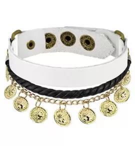 Кожаный женский браслет TATIC SL0150-WH, белый