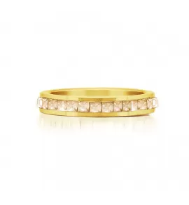 Кольцо из стали INORI INR130E с фианитами