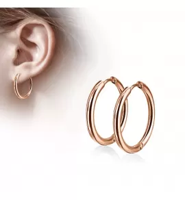 Серьги-кольца TATIC SE3065R стальные с покрытием цвета розового золота