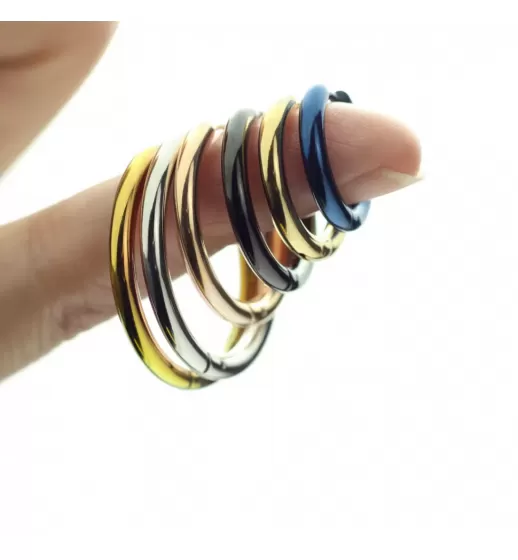 Серьги-кольца TATIC SE3065R стальные с покрытием цвета розового золота