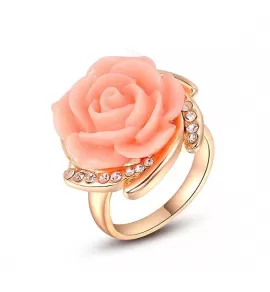 Кольцо ROZI RG-56350B с бутоном розы