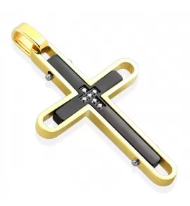 Мужской крест TATIC SSPM-6590 двухцветный