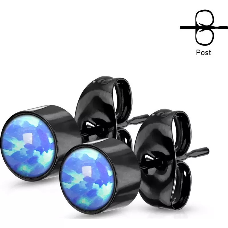 Серьги-гвоздики TATIC SE0113 с искусственным опалом