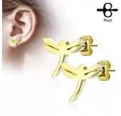 Женские серьги-гвоздики из стали TATIC SE2456 со стрекозой