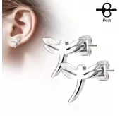 Женские серьги-гвоздики из стали TATIC SE2456 со стрекозой