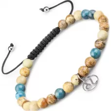 Браслет Шамбала со знаками зодиака Everiot Select LNS-6003 из яшмы и апатита