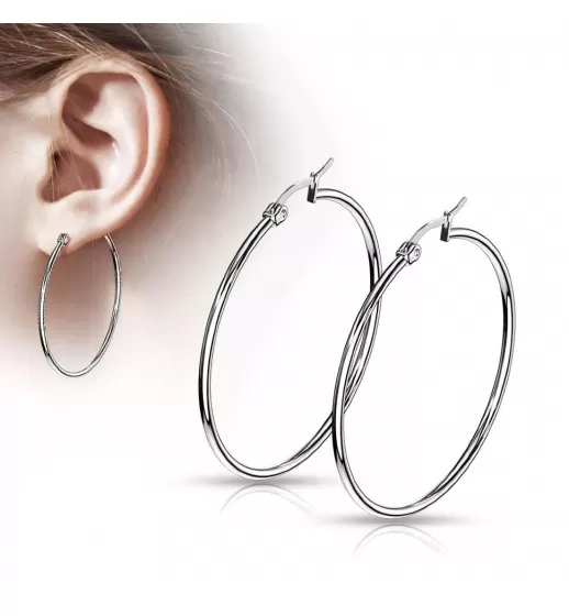 Серьги-кольца TATIC SEH01x из стали, диаметр от 10 до 75 мм