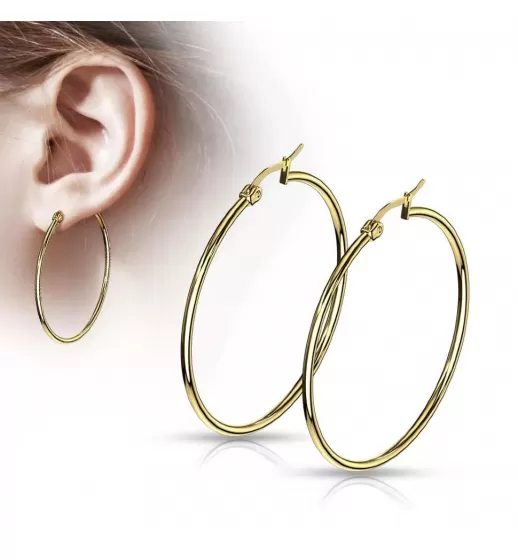 Серьги-кольца TATIC SEH01x из стали, диаметр от 10 до 75 мм