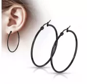 Серьги-кольца TATIC SEH01x из стали, диаметр от 10 до 75 мм
