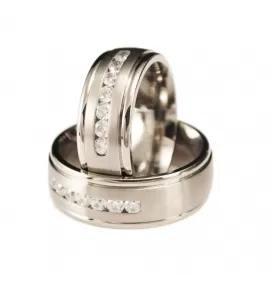 Титановое кольцо с фианитами Lonti TI-1733R
