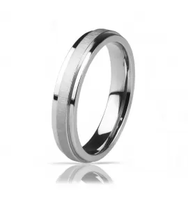 Кольцо из стали INORI INR133A с матовой полосой