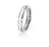 Кольцо из стали INORI INR133A с матовой полосой