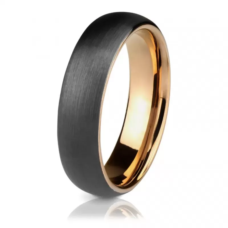 Черное кольцо из карбида вольфрама INFY RTG-4324
