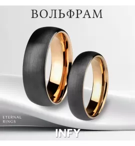 Черное кольцо из карбида вольфрама INFY RTG-4324