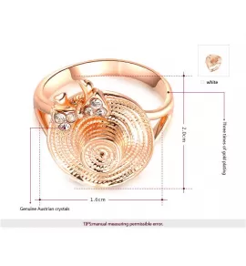 Кольцо ROZI RG-62240B с изящной шляпкой