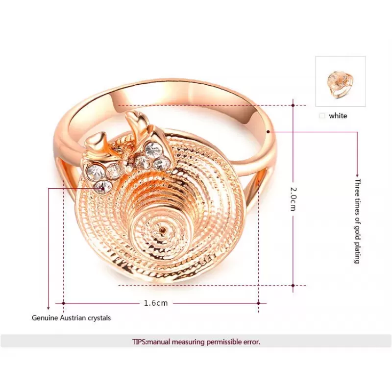 Кольцо ROZI RG-62240B с изящной шляпкой