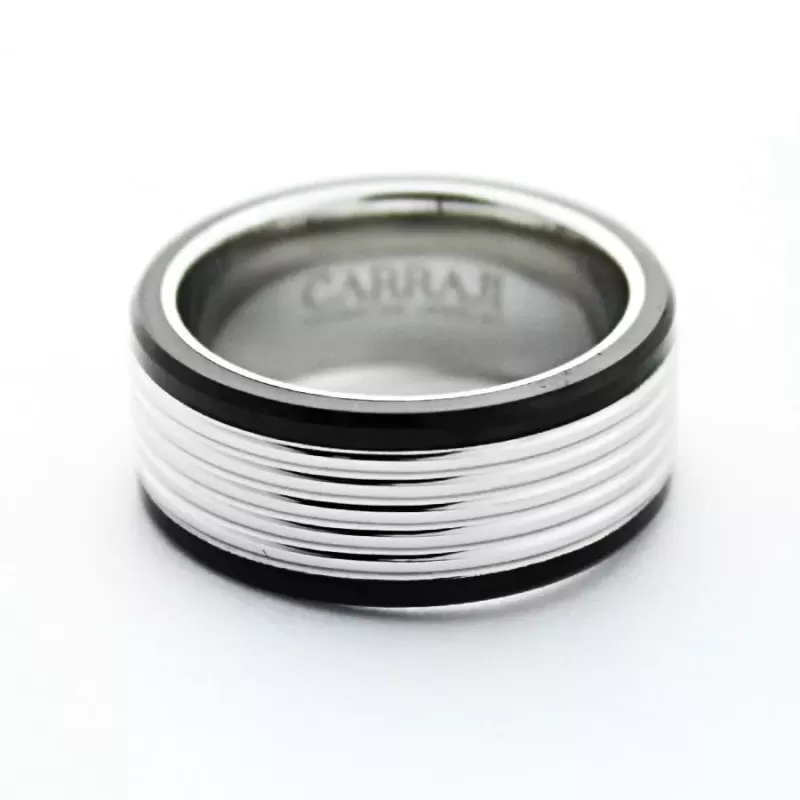 Мужское кольцо из карбида вольфрама CARRAJI R-TU-0119