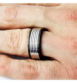 Мужское кольцо из карбида вольфрама CARRAJI R-TU-0119