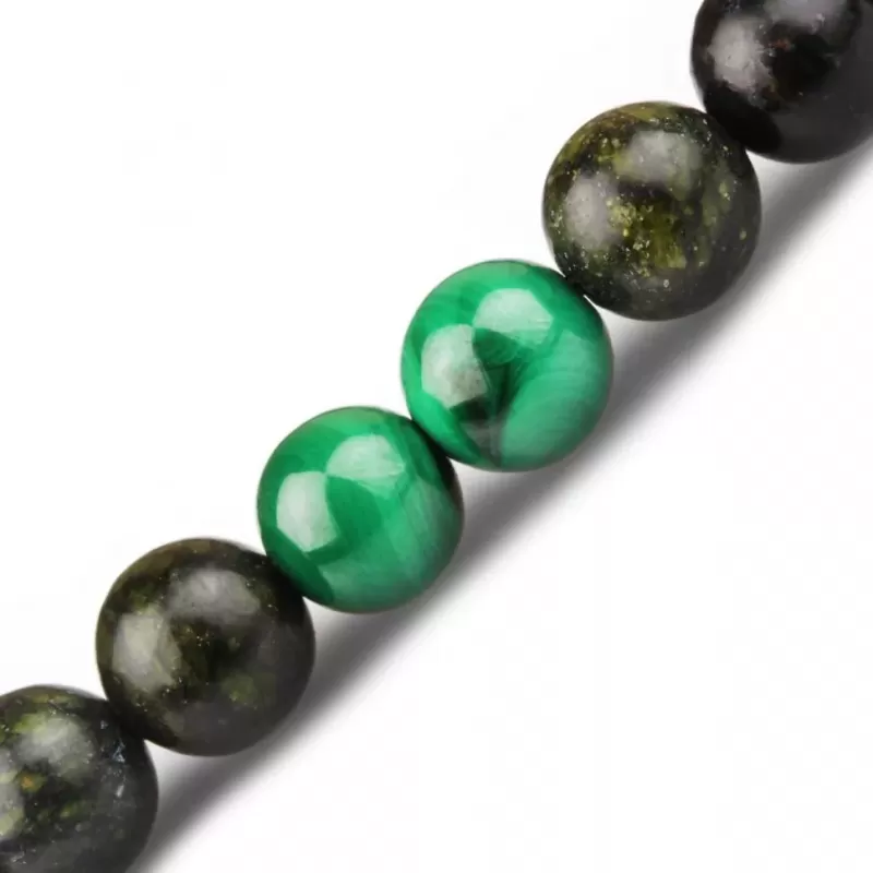 Браслет Шамбала со знаками зодиака Everiot Select LNS-6004 из змеевика и малахита