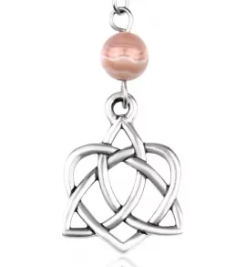 Женский розарий из агата Ботсвана с подвеской "Вечный узел" Everiot Select LNS-3133