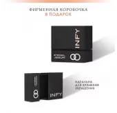Женское черное кольцо из керамики INFY RCM-2101 с сердечком