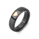 Женское черное кольцо из керамики INFY RCM-2101 с сердечком