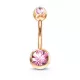 Серьга для пирсинга пупка PiercedFish GRN04 из стали с кристаллами