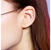 Серьга микроштанга PiercedFish JA05-RDC для пирсинга уха из стали с круглым фианитом