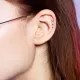 Серьга микроштанга PiercedFish JA05-RDC для пирсинга уха из стали с круглым фианитом