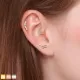 Серьга микроштанга PiercedFish JA05-RDC для пирсинга уха из стали с круглым фианитом