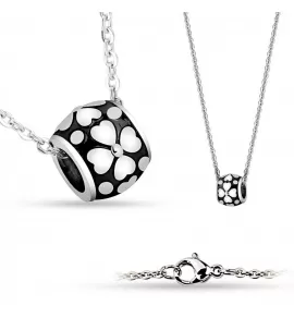 Кулон на цепочке Spikes SSPM-6611 с цветочным принтом